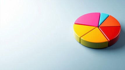 Poster - Colorful segmented circle chart data visualization