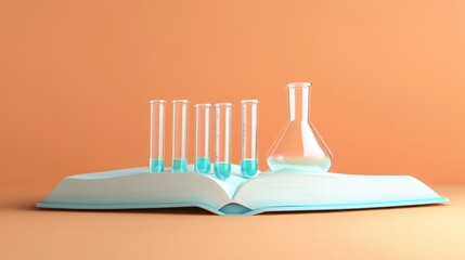 Poster - Science Experiments Resting On An Open Book