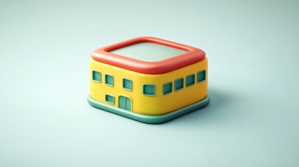 Poster - A stylized three dimensional model of a building