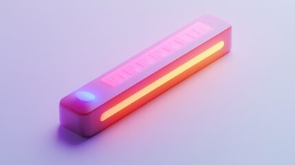 Poster - Glowing Pink And Orange Rectangular Object With Markings