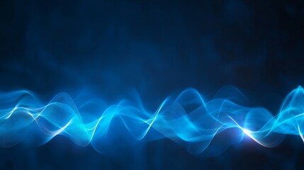 Aufkleber - A vibrant blue plasma field radiates energy in a starry cosmic expanse, creating a dynamic and captivating visual with ample space for text