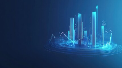 Poster - Abstract Cityscape Representing Data Growth And Innovation