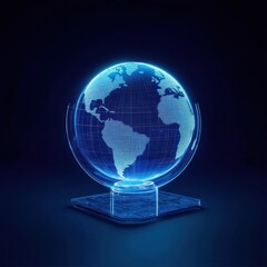 Aufkleber - Digital Globe Illuminated On Modern Stand
