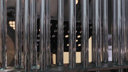 Poster - Abstract Installation Featuring Glass Tubes and Captivating Shadow Play for Visual Impact. Clip