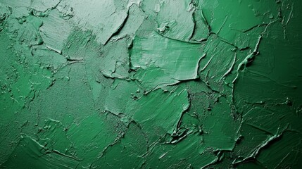 Poster - Rich textures intertwine in a dark light green canvas, creating an abstract interplay of shadows and depth. The surface invites contemplation and emotional responses