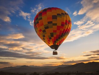 Poster - Colorful hot air balloon in the sky