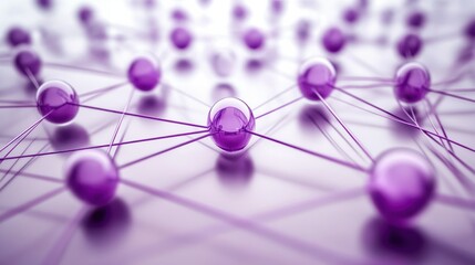 Poster - Purple technology network abstract background