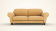 © Veerapat - Modern Light Brown Sofa on White Background