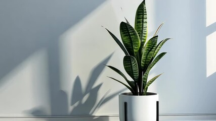 Wall Mural - Serene Indoor Plant in Minimalist Setting