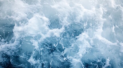 Aufkleber - Soothing foam and ice texture for wintry backgrounds : Generative AI