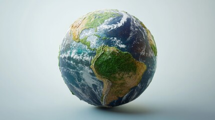 3d earth rendering of western hemisphere