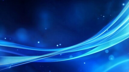 Fototapete - elegant blue streaming rays on a dark canvas for innovative design and visual art : generative ai
