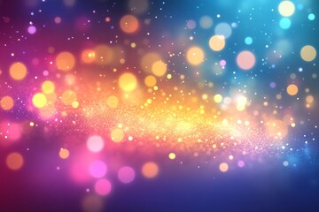 Fototapete - Vibrant Bokeh Lights Abstract Background in Multicolor Gradient Spectrum : Generative AI