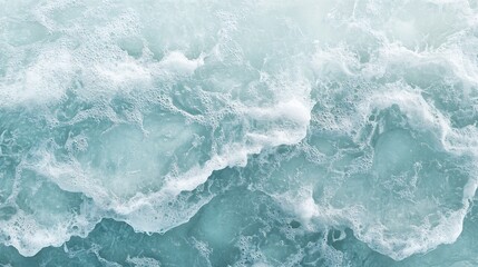 Poster - Foamy ocean surface abstract texture with rippling water patterns and natural serene vibes for relaxation and tranquility : Generative AI