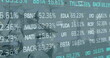 © vectorfusionart - Image of financial data processing over grid