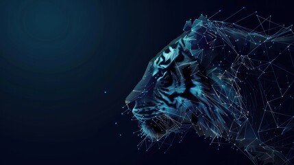 Abstract Tiger in Digital Art