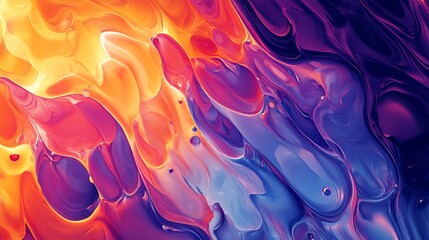 Fototapete - Vivid Abstract Paint Swirl in Bold Colors for Dynamic Artistic Creations : Generative AI