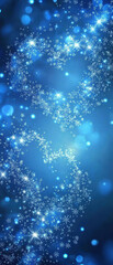 Poster - dreamy winter design showcasing border of glowing snowflakes and shimmering lights, creating magical atmosphere
