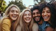 © arisa - Happy Diverse Friends Smiling Together