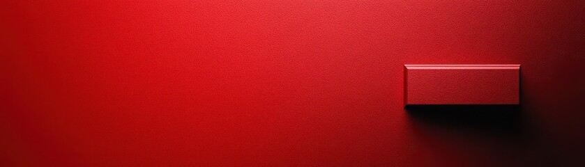 Poster - Red textured background with a rectangular element