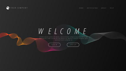 Wall Mural - abstract background for your landing page design. Minimal background for website designs