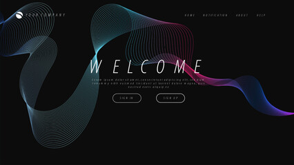 Wall Mural - abstract background for your landing page design. Minimal background for website designs