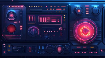 Futuristic Tech Interface Panel