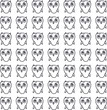 © rasengan - A chubby cartoon owl is repeated to form an animalistic background.