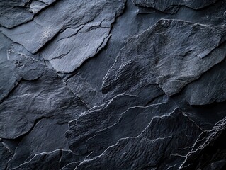 Poster - Dark Slate Stone Texture Background for Design Projects, Perfect for Creating Natural and Modern Aesthetics in Architecture and Interior Design