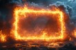 © Margarita - Glowing Fire Frame Surrounded by Smoke Flare Bright Abstract Design