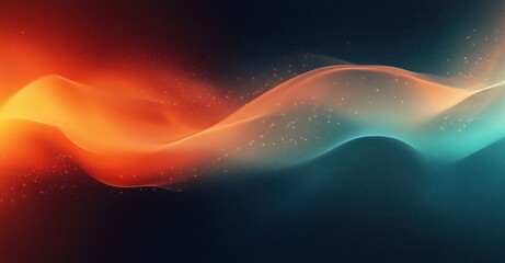 Wall Mural - Teal Orange Abstract Gradient Background with Smooth Light and Texture