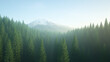 © Dong - Mountain Peak Amidst Pine Forest
