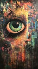 Canvas Print - The All-Seeing Eye: An Abstract Exploration of the Mind