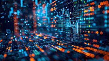 Poster - Investor insights analyzing global stock market trends with digital infographics