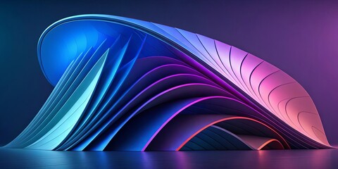 Poster - A colorful, abstract design with a blue and purple swirl