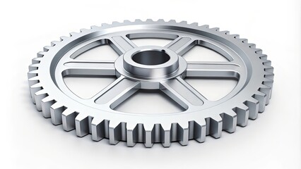 Poster - A silver gear with a black center