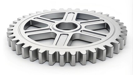 Poster - A silver gear with a black center