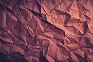 Poster - Textured crumpled paper background in warm tones perfect for creative projects or design elements. Generative AI