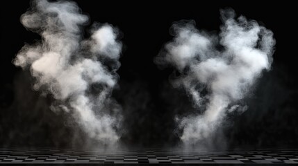 Poster - isolated transparent fog smoke effect suitable for creative backgrounds and atmospheric designs in d
