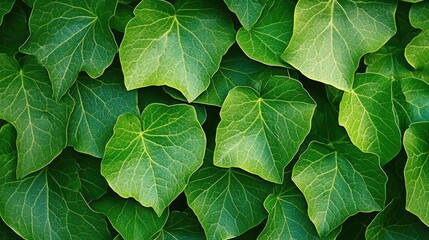 Poster - Lush green ivy leaves texture background for natural and botanical design concepts