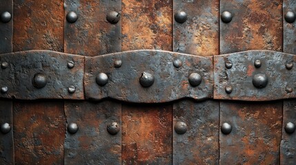 Aufkleber - Rusty metal texture with oxidized surface showcasing grunge effects and old iron elements ideal for industrial or vintage design applications