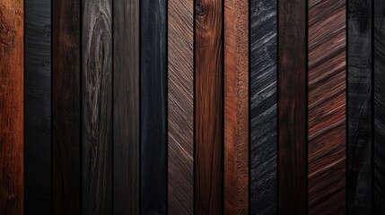 Poster - Collection of diverse wooden textures suitable for pattern design and background use in creative projects and artistic designs.
