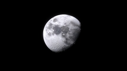 a close-up view of the moon showcasing its surface details.