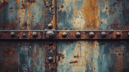 Aufkleber - Rusted metal texture with grunge finish showcasing oxidation and a weathered appearance for backgrounds and design projects.