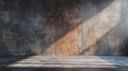 Aufkleber - Industrial grunge background with dramatic lighting perfect for presentations or creative projects showcasing texture and depth.