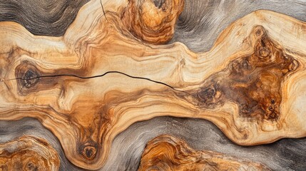 Poster - Laminated wood texture with rich patterns and natural grain for backdrop and design elements in crafts and interior decor