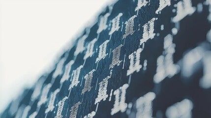 Poster - Close-up of a textured surface with geometric patterns and a soft focus background.
