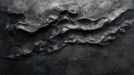 Fototapete - Abstract textured metal background with waves and ridges creating a rugged industrial aesthetic for design and artistic projects.