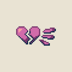 Leinwandbilder - this is love icon in pixel art style ,this item good for presentations,stickers, icons, t shirt design,game asset,logo and project.