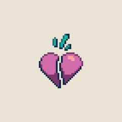 Leinwandbilder - this is love icon in pixel art style ,this item good for presentations,stickers, icons, t shirt design,game asset,logo and project.